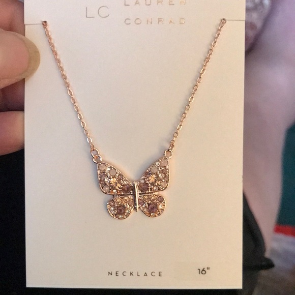 Lc Lauren Conrad gold butterfly w/stones - Picture 1 of 2